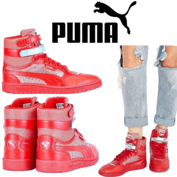 Puma Sky High II Future Red & Platinum Women's Size 7 Style 31603202 New! - Picture 1 of 16
